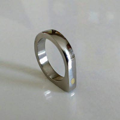 Ring titanium met goud